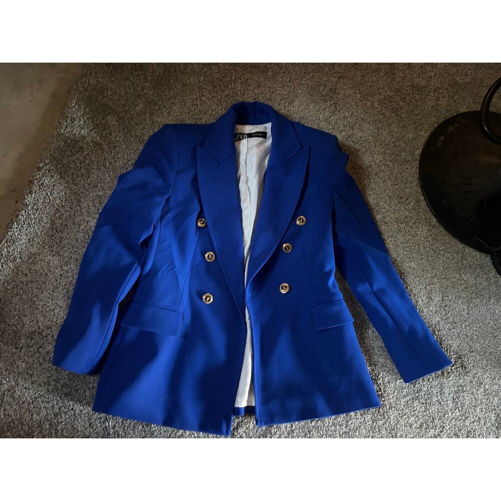 Zara womens medium blue blazer